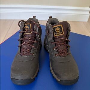 Timberland Boys Dark Brown Leather Boots